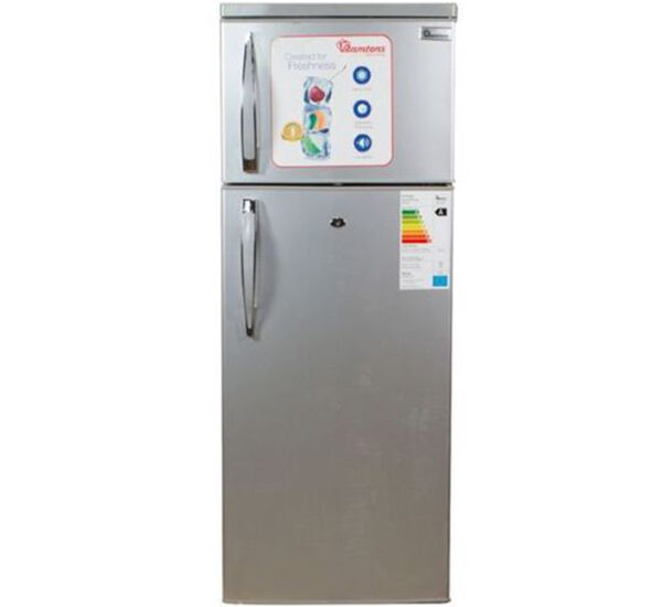 Ramtons RF/217- 2 Door Direct Cool Fridge - 213 Liters - Silver with handle